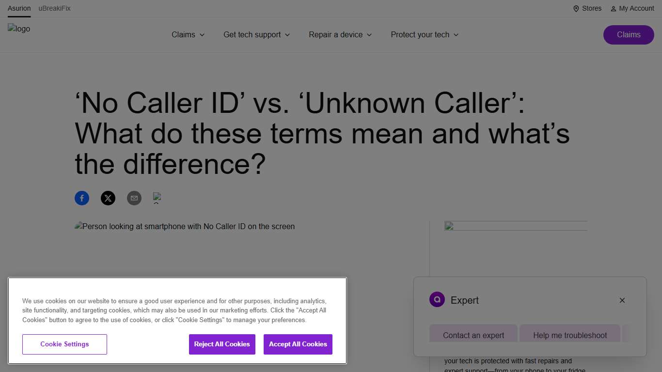 “No Caller ID” vs. “Unknown Caller”: What do these terms mean and what’s the difference? | Asurion